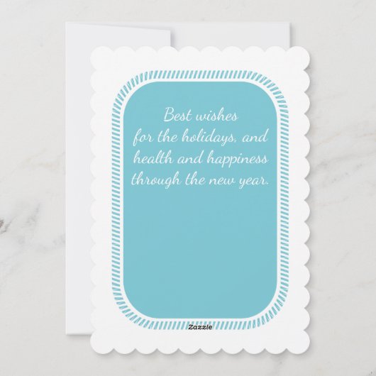  Santa fork lepel culinaire kerstkaart (Achterkant)