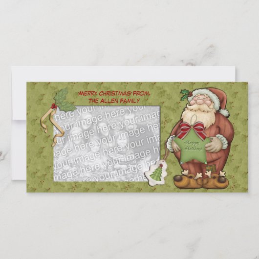 Santa-fotokaarten Feestdagenkaart (Voorkant)