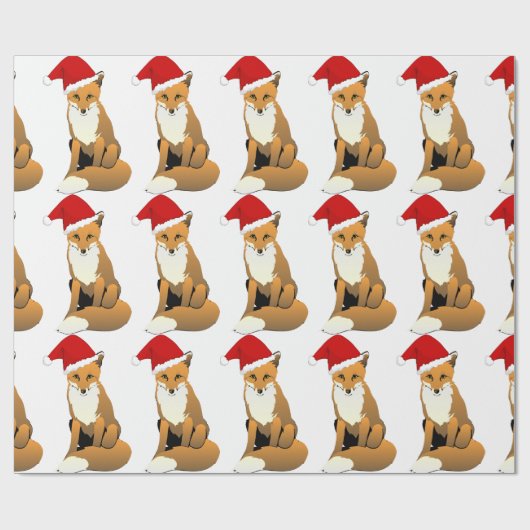 Santa Fox Cadeaupapier (Vlak)