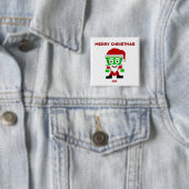 Santa FrankenCheese 2-inch Button op het plein (In situ)