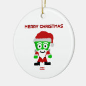 Santa FrankenCheese Circle Ornament (Links)