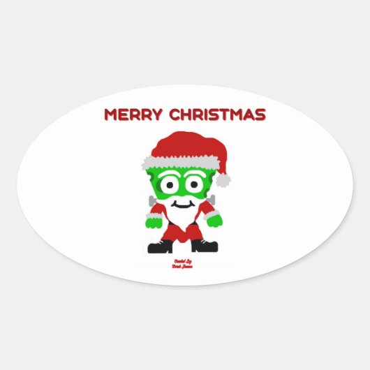 Santa FrankenCheese Oval Sticker (Voorkant)