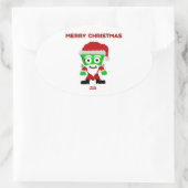 Santa FrankenCheese Oval Sticker (Tas)