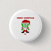 Santa FrankenCheese Round-Button Ronde Button 3,2 Cm (Voorkant)