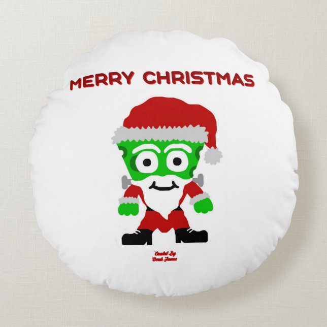 Santa FrankenCheese Round-Sierkussen Rond Kussen (Voorkant)