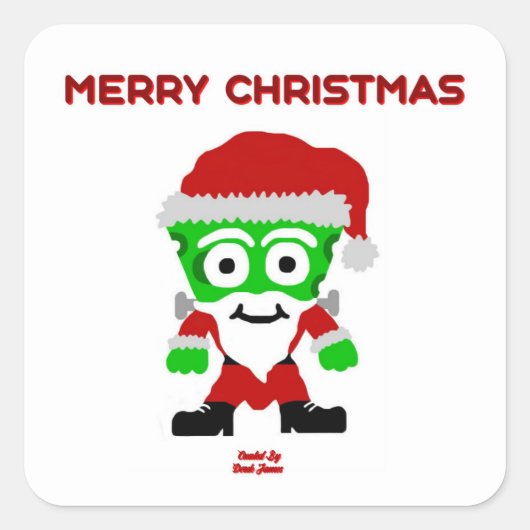Santa FrankenCheese Square Sticker (Voorkant)