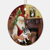 Santa-Franse BD (BW14) Keramisch Ornament (Links)