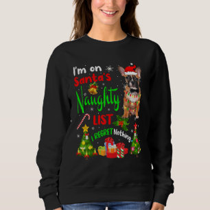 Santa French Bulldog Ik ben op Santa's Naughty Lis Trui