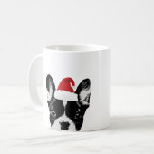 Santa French Bulldog Kerstmis Koffiemok (Voorkant links)
