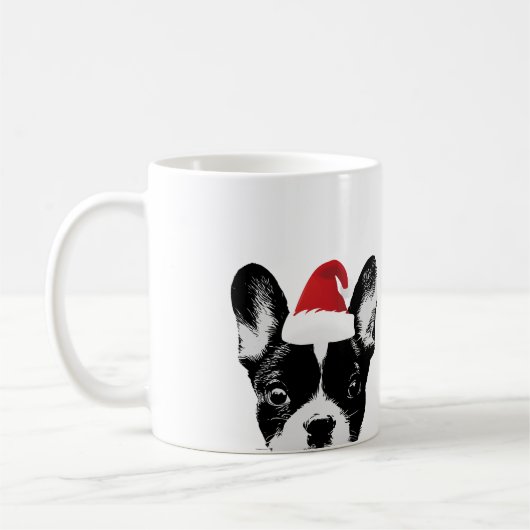 Santa French Bulldog Kerstmis Koffiemok (Links)