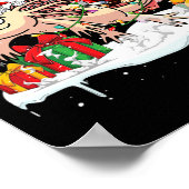 Santa French Bulldog Riding Axolotl Christmas Owne Poster (Hoek)