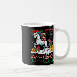 Santa French Bulldog Riding Unicorn Kerstzweet Koffiemok