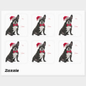 Santa Frenchie Cadeau Labels (Vel)