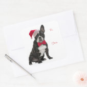 Santa Frenchie Cadeau Labels (Envelop)