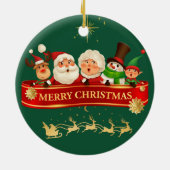Santa & Friends Classic Christmas Ornament (Achterkant)