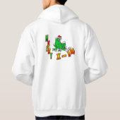 Santa Frog Cartoon Merry X-Mas Hoodie (Achterkant)