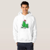 Santa Frog Cartoon Merry X-Mas Hoodie (Voorkant volledig)