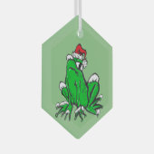 Santa Frog Glass Ornament (Voorkant Rechts)