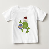 Santa Frog met Ornament Tshirts en geschenken (Voorkant)