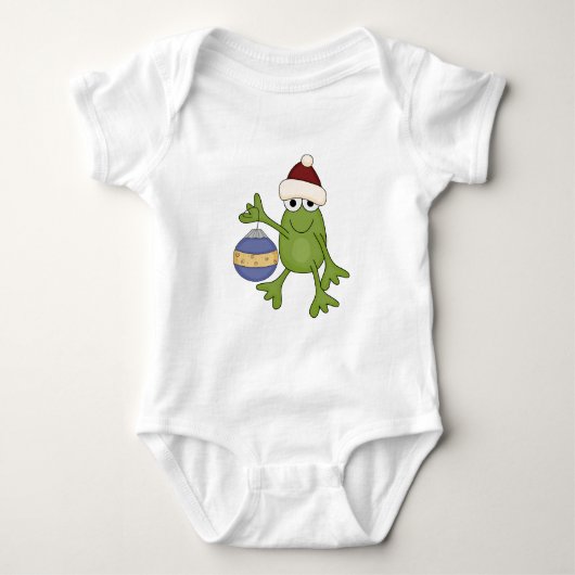 Santa Frog met Ornament Tshirts en geschenken (Voorkant)