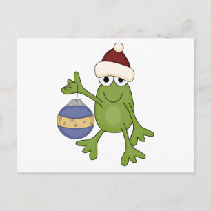 Santa Frog met Ornament Tshirts en geschenken Feestdagenkaart