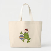 Santa Frog met Ornament Tshirts en geschenken Grote Tote Bag (Voorkant)
