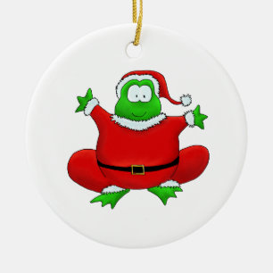 Santa Frog Ornament