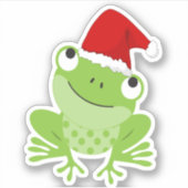 Santa Frog Sticker (Voorkant)