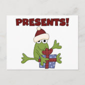 Santa Frog Tshirts en geschenken Feestdagenkaart (Voorkant)