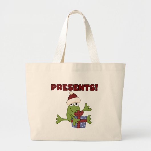 Santa Frog Tshirts en geschenken Grote Tote Bag (Voorkant)