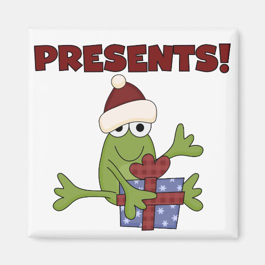 Santa Frog Tshirts en geschenken Magneet (Voorkant)