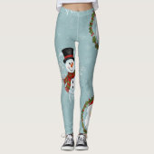 Santa Frosty Christmas Leggings AI Used (Voorkant)
