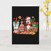 Santa Fuel Koffiebekers Vrolijke Kerst Koffie Drin Kaart (Gele Bloem)