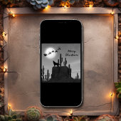 Santa Full Moon Wolf-woestijn - Zuidoost-Kerstkers Feestdagenkaart