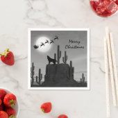 Santa Full Moon Wolf-woestijn - Zuidoost-Kerstkers Servet (Insitu)