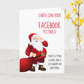 Santa Funny Christmas Kaart (Gele Bloem)