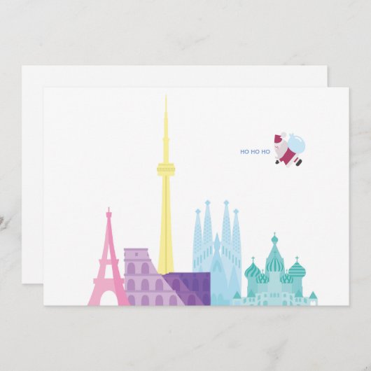 Santa Funny Pun kerst feestdag Kaart (Voorkant / Achterkant)