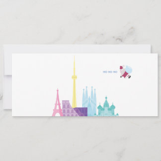 Santa Funny Pun-reiskaart voor kerstfeestdagen Feestdagenkaart