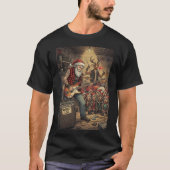 Santa Garage Band Rendierbas T-shirt (Voorkant)