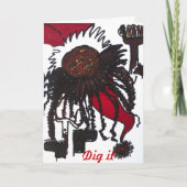 Santa Gardener Feestdagen Kaart (Voorkant)