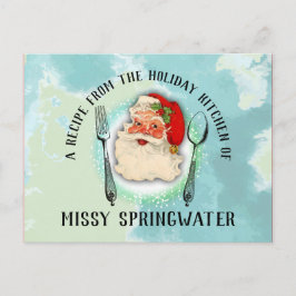 Santa gebruiksvoorwerpen koken bakken vakantie rec briefkaart