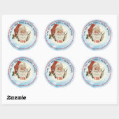 Santa gebruiksvoorwerpen uit de keuken van Kerstmi Ronde Sticker (Vel)