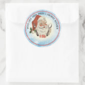 Santa gebruiksvoorwerpen uit de keuken van Kerstmi Ronde Sticker (Tas)