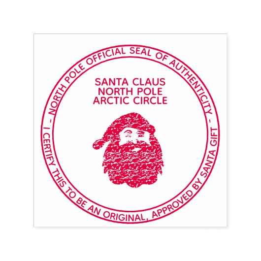 Santa gecertificeerd Noordpool Gift voor Kinderen Zelfinktende Stempel (Design)