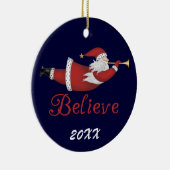 Santa geloof gedateerd aandenken Ornament (Rechts)