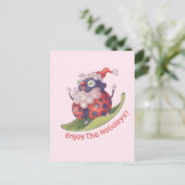 Santa Geniet van de Feestdagen Briefkaart (Staand voorkant)