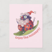 Santa Geniet van de Feestdagen Briefkaart (Voorkant)