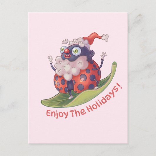 Santa Geniet van de Feestdagen Briefkaart (Voorkant)