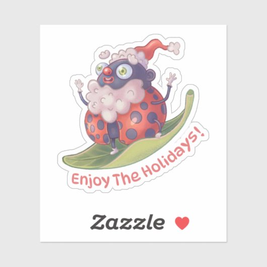 Santa Geniet van de Feestdagen Sticker (Vel)