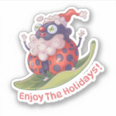 Santa Geniet van de Feestdagen Sticker (Voorkant)